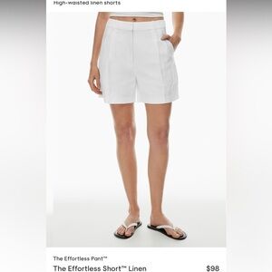 Aritzia The Effortless Short Linen size 0